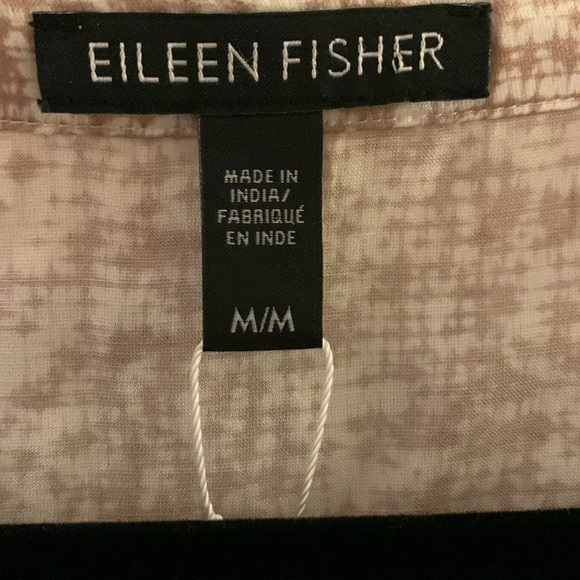 Eileen Fisher Prism Silk Organic Cotton V Neck Top Size M NWT - Picture 5 of 8